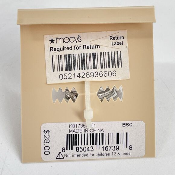 Kenneth Cole Silver Tone Stackable Ring Set 6pcs Metal Beads New on Card - Picture 4 of 4